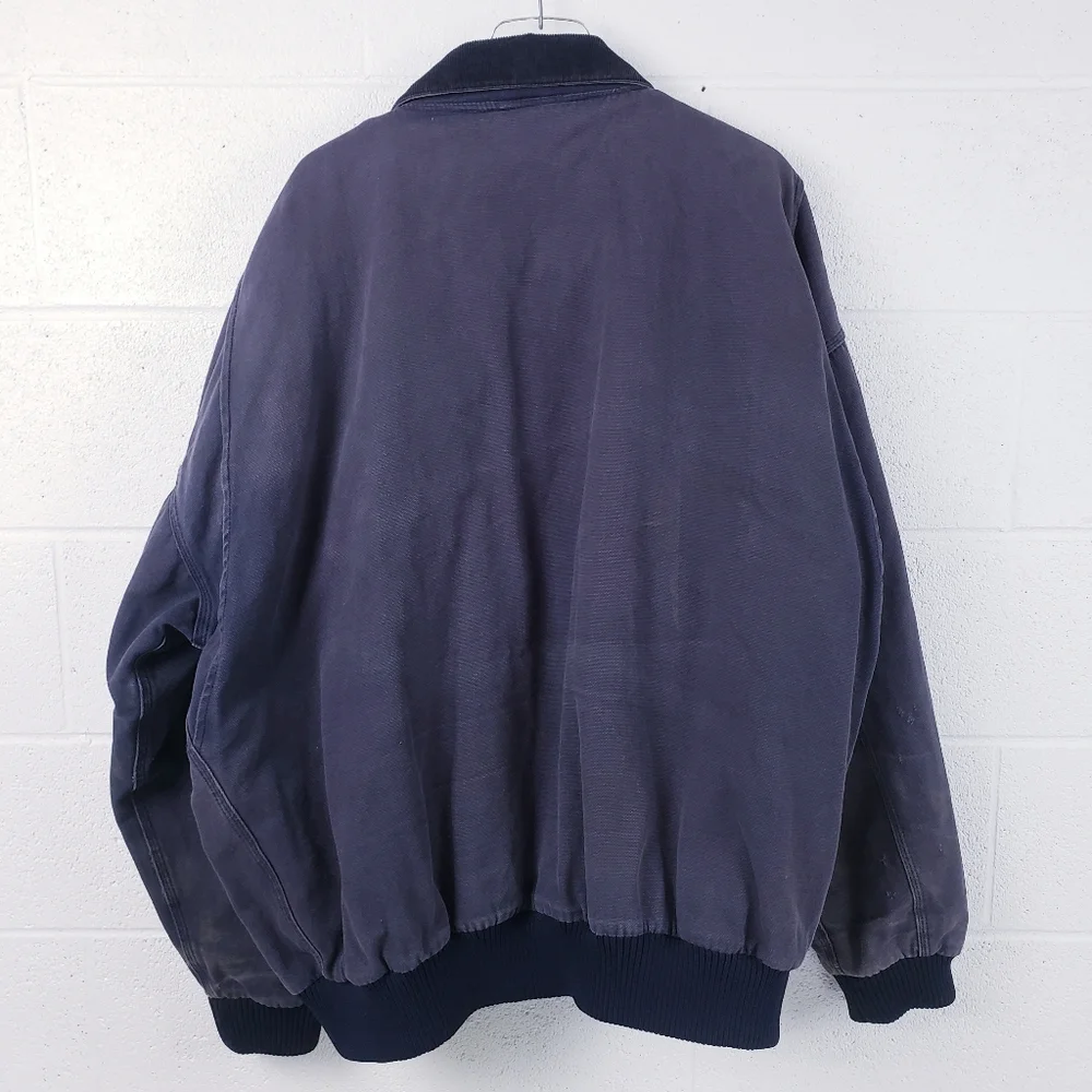 Tri-Mountain 4700 Sequoia Blue Canvas Flannel Lined Work Chore‎ Coat Size 3XLT